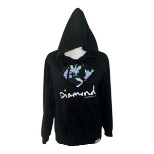 Diamond Supply Co. Floral Logo Pullover Hoodie Size Small